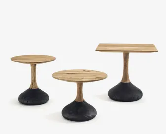 Tavolino Decant Small Table Round and Squared di Riva1920