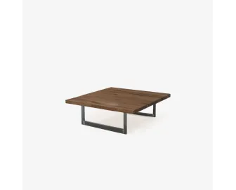 Tavolino Irony con top in legno massello e base in ferro di Riva1920