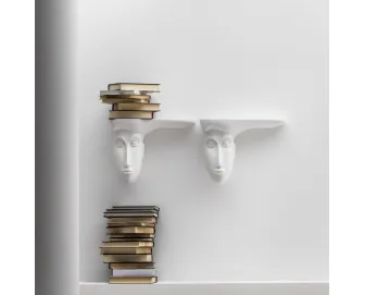 Mensola da parete in ceramica Face Shelves di Adriani e Rossi