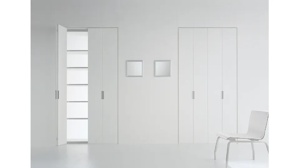 Porta per interni in laccato bianco Click a soffietto di RES Italia