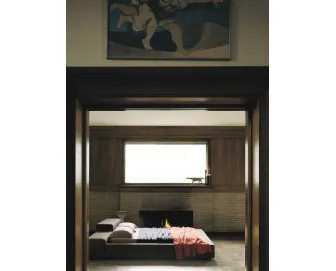 Letto di design in pelle Extra Wall Bed di Living Divani
