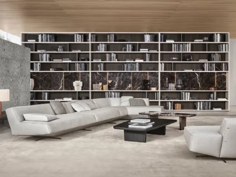 Libreria di Poliform con divano di Poliform