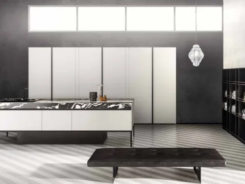 Cucina Design in alluminio Sei 05 di Euromobil