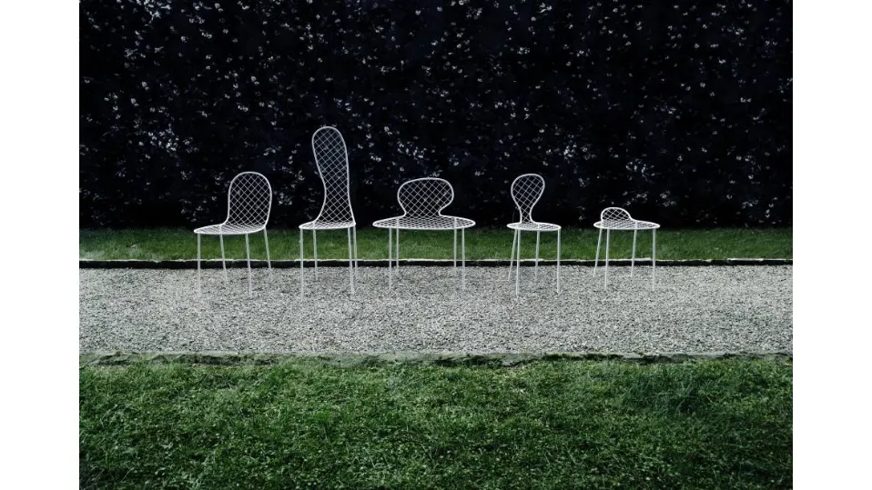 Sedia di design Family Chair in metallo di Living Divani